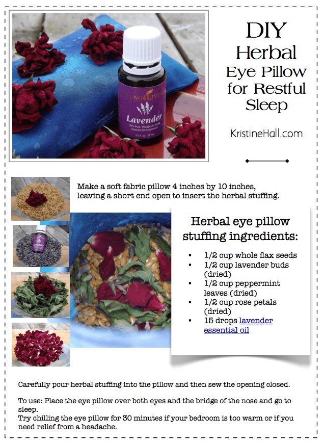 Improve sleep quality with DIY herbal eye pillow